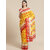 Meia Yellow And Red Polka Dot Printed Saree