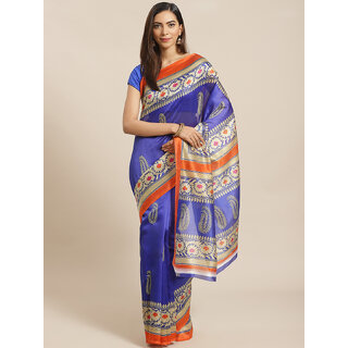 Meia Blue Mysore Silk Saree