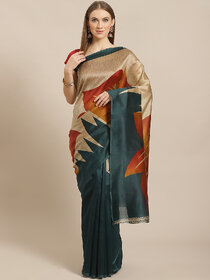 Meia Green  Animal Print Saree