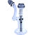 6 inch Glass Oil Bubbler Hookah Bong (25 cm Black and White)