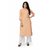 Dhumketu Light Orange Fusion Straight Poly Viscose Kurti