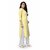 Dhumketu Lemon Yellow Designer Straight Poly Viscose Kurti