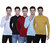 KETEX Henley  neck spun cotton fullsleeves men's tshirt (PACK OF 5)