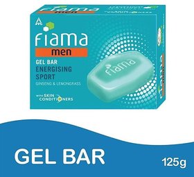 Fiama Men Energising Sport Gel Bar Soap 125gm