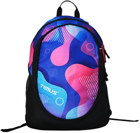 Timus Fleek Indigo Color Polyster Fabric 28Ltr Backpack With Headphone Slot - D14L28FL