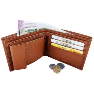 AVIETA FAUX LEATHER TAN ALB. SHORT WALLET