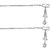 Interlinked Floral Charms Silver Anklets-ANK070