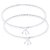 Dazzling Heart Charm Silver Anklets-ANK084