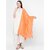 Get Wrapped Orange Polyester Printed Scarf with Tasselled Border