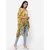 Get Wrapped Yellow Printed Kimono with fancy Pom Pom for Women