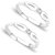 Petals White Stone Silver Toe Ring-TR251