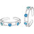 Gleaming Blue CZ Silver Toe Ring-TR366