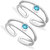 Blue Zircon Silver Toe Ring-TR367