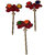 Beautiful Multicolor Plastic Heart Juda Stick/Hair Pin For Girls  Women Hair Accessory (Set of 3)