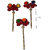 Beautiful Multicolor Plastic Heart Juda Stick/Hair Pin For Girls  Women Hair Accessory (Set of 3)