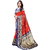 Meia Red Art Silk Printed Saree