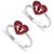 Heart Footprint Silver Toe Ring-TR408