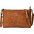 AQUADOR tan genuine leather sling bag(AB-S-1468-Tan)