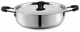 PNB Kitchenmate Romano Karahi27cms-4Ltr Kadhai 27 cm with Lid (Steel, Non-stick, Induction Bottom)