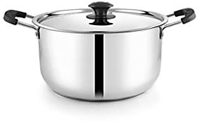 pnb kitchenmate ROMANO STEWPAN-5.5 ltr Stew Pan 25.5 cm diameter with Lid (Stainless Steel, Non-stick, Induction Bottom)