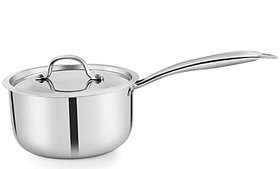 PNB Kitchenmate Sauce Pan 20 cm diameter with Lid (Stainless Steel, Non-stick, Induction Bottom)