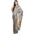 Meia Grey Party Silk Blend Banarasi Saree With Unstitched Blouse