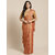 Meia Brown Casual Poly Georgette Solid Saree With Unstitched Blouse