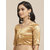 Meia Brown Casual Poly Georgette Solid Saree With Unstitched Blouse