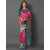 Meia Pink Festive Silk Blend Woven Border Saree With Unstitched Blouse