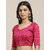 Meia Pink Casual Poly Georgette Solid Saree With Unstitched Blouse