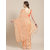 Meia Peach Casual Poly Georgette Solid Saree With Unstitched Blouse