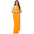 Meia Yellow Solid Party Chiffon Woven Border Saree With Unstitched Blouse