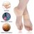 Eastern Club Silicone Gel Anti Heel Crack Pad Socks for Pain Relief for Men and Women (Beige, Free Size) - 1 Pair