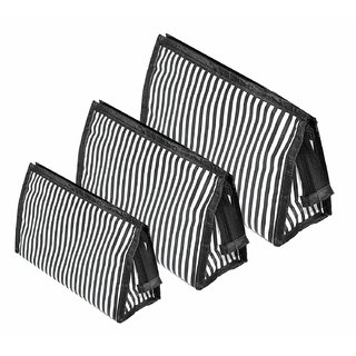 Rv Marketing 3-Set Travel Makeup Pouch Toiletry Cosmetic Shaving Kit Bag For Men and Women (Blue)