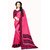 Meia Pink Crepe Printed Saree