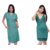 women's 2pc Sleepwear set Nighty  Over Coat 1193 Rama Green Babydoll Night dress new bed fun Daily  Nightie  Robe