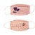 Aneya Butterfly and Pink Bugle Beads Embroidered 3 Layered Cotton Printed Face Mask, Reusable and Washable (Set of 2 Mas