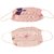 Aneya Butterfly and Signature Mask with Pink Beads Flowers Embroidered 3 Layered, Reusable and Washable(Set of 2 Masks)