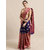 Vastranand Navy Blue & Pink Silk Blend Woven Design Kanjeevaram Saree