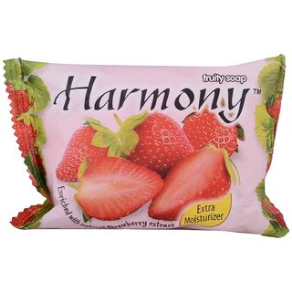 Harmony Strawberry Bath Soap - 75g (Pack Of 3)