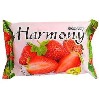 Harmony Fruity Soap Strawberry - 75gm (Pack Of 5)