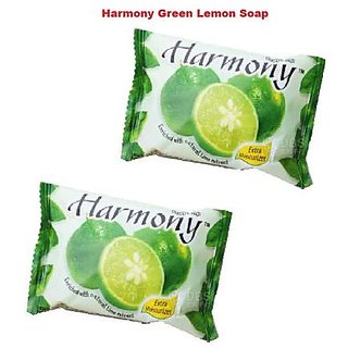 Harmony Green Lemon Soap For Nourishment And Radiance Skin  (2 x 75 g)