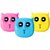 Aseenaa LED Night Lamp Of Lucky Owl Shape Combo With On-Off Switch  Colour  Blue, Yellow And Pink  Set of 3