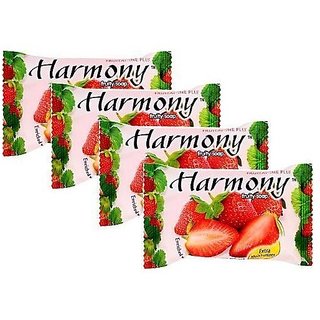 Harmony Fruity Soap Strawberry - 75gm (Pack Of 4)