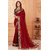 Hirvanti Fashion Designer Maroon Silk Embroidered Saree with Blouse Piece