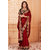 Hirvanti Fashion Designer Maroon Silk Embroidered Saree with Blouse Piece