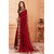 Hirvanti Fashion Designer Maroon Silk Embroidered Saree with Blouse Piece