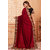 Hirvanti Fashion Designer Maroon Silk Embroidered Saree with Blouse Piece