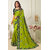Hirvanti Fashion Designer Green Silk Embroidered Saree with Blouse Piece