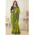 Hirvanti Fashion Designer Green Silk Embroidered Saree with Blouse Piece